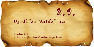 Ujházi Valéria névjegykártya