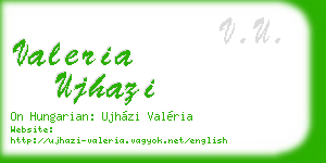 valeria ujhazi business card