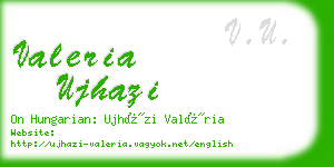 valeria ujhazi business card